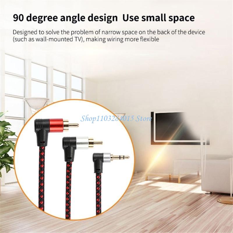 Audio And Music Splitter - R6FF 90 ° RCA Kablo Jaklar