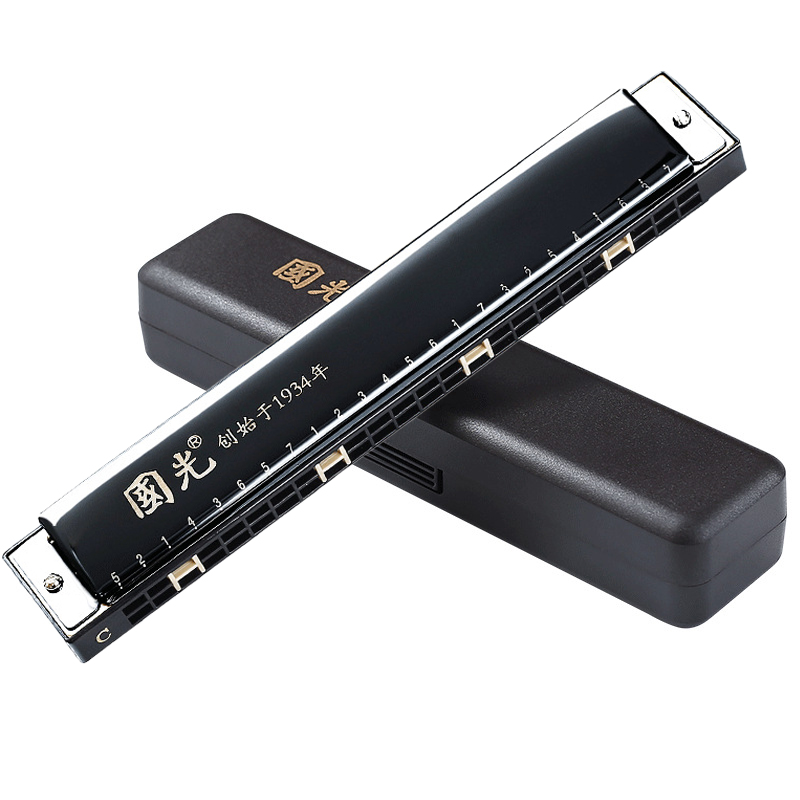 Harmonica 10 Hole - Guoguang Tremolo Mızıka 24 Delik C